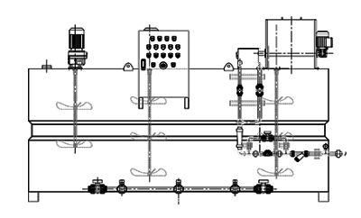 Automatic chemical polymer dosing unit