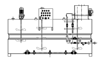 Automatic chemical polymer dosing unit